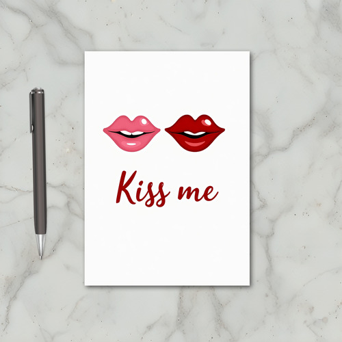 Kiss Me Valentine Card
