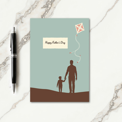 Kite Flying Fathers Day Card