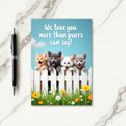 Kitten Mothers Day Love Card