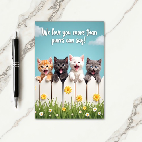 Kitten Mothers Day Love You Card