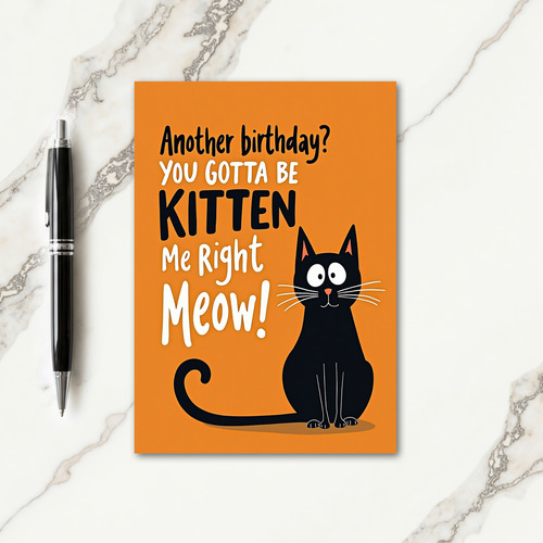 Kitten Pun Birthday Card