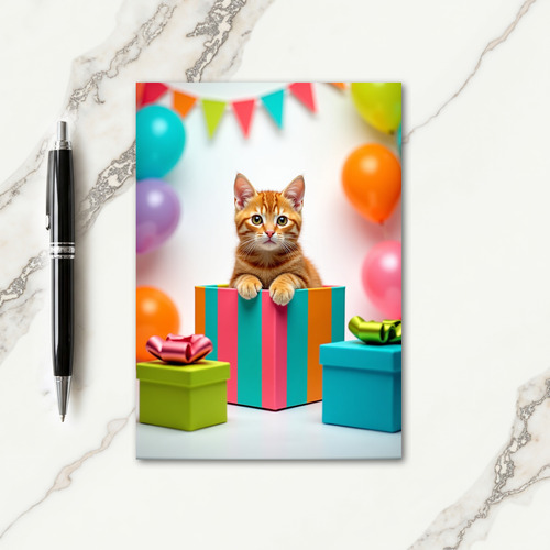 Kittens Birthday Surprise Card