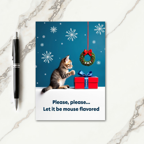 Kittens Gift Christmas Card
