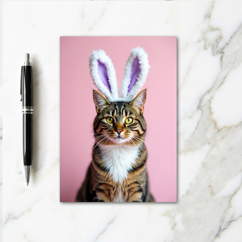Kitty With Ear Fluffs Portrait Card