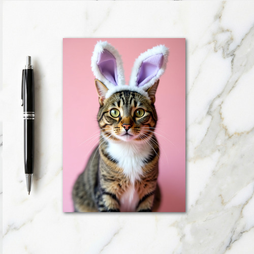 Kitty With Novelty Ears Card