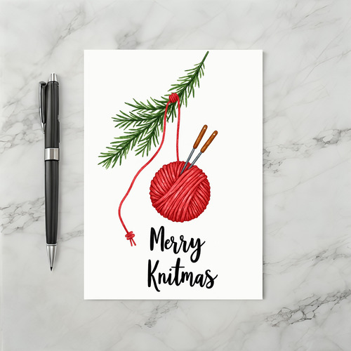 Merry Knitmas Knitting Card