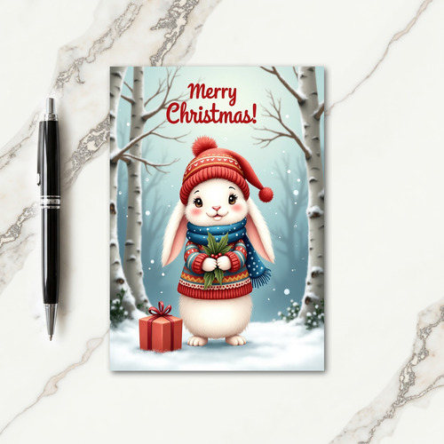 Knitted Winter Creature Card