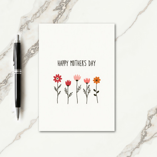 Kraft Paper Floral Greeting Card