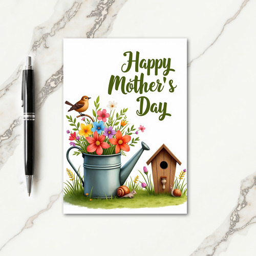 Kraft Paper Springtime Blooms Card