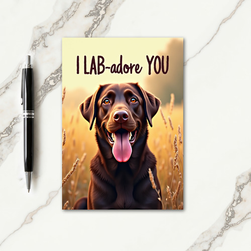 Labrador Fathers Day Card