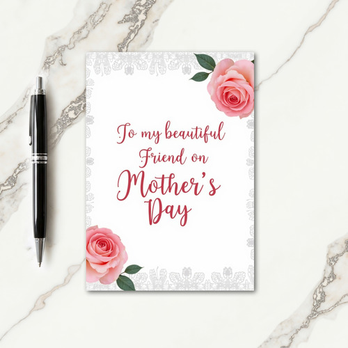 Lace Bordered Mothers Day Card