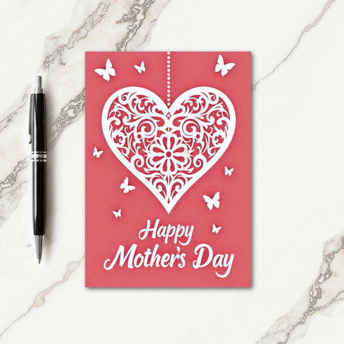 Lace Heart Mothers Day Card