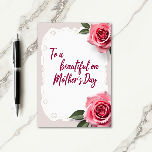 Lace Mothers Day Greeting Card