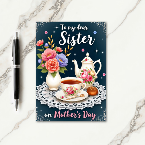 Lace Sister Mothers Day Card