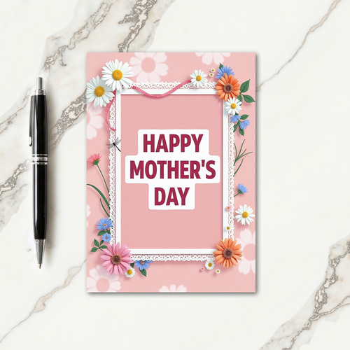 Lace Trim Mothers Day Card