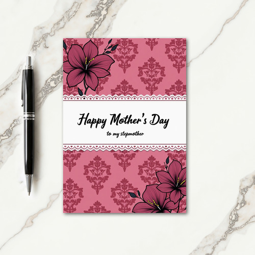 Lace Trim Mothers Day Message Card