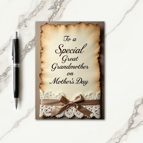 Laced Mothers Day Message Card