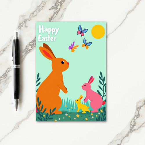 Lagomorph Springtime Scene Card