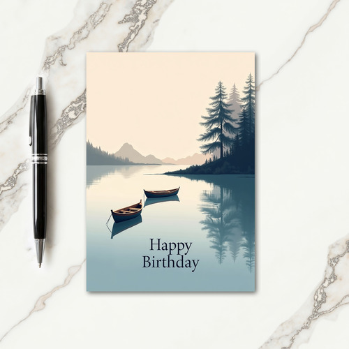 Lakeside Boats Birthday Card