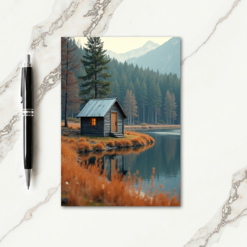 Lakeside Cabin Fathers Day Card