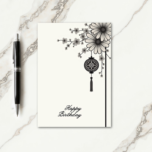 Lantern Bloom Birthday Card