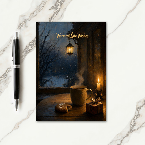 Late Christmas Wishes Card