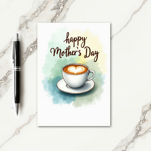 Latte Art Mothers Day Card