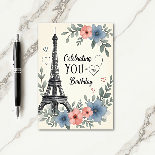 Lattice Floral Birthday Card