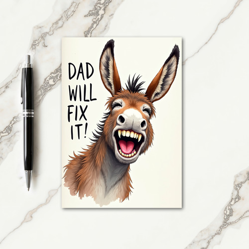 Laughing Equine Fathers Day Card