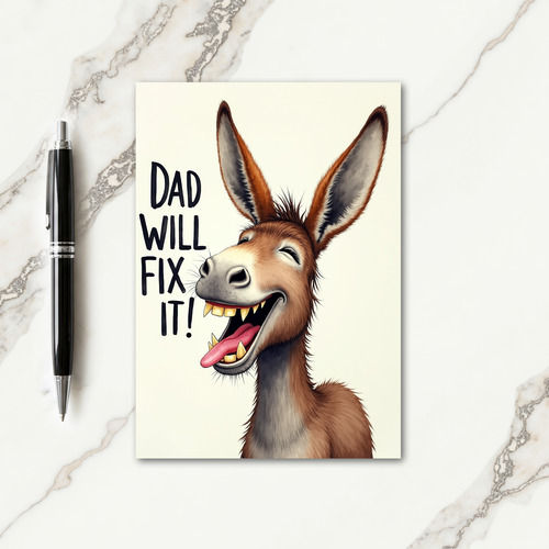 Laughing Equus Fathers Day Card