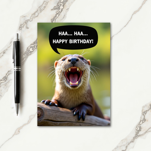 Laughing Mammal Birthday Card