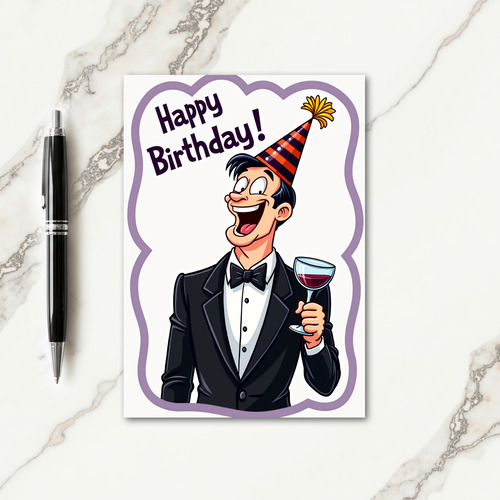 Laughing Man Birthday Card