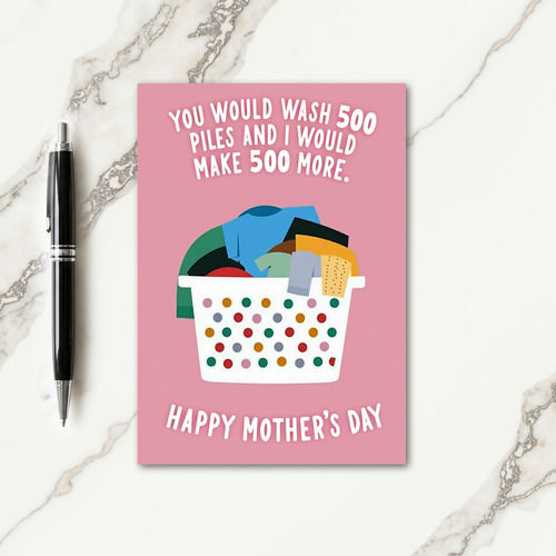 Laundry Art Mothers Day Card