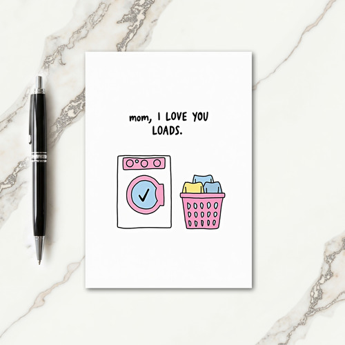 Laundry Love Mom Art Card