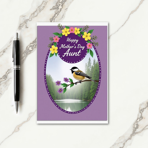 Lavender Bird Mothers Day Card