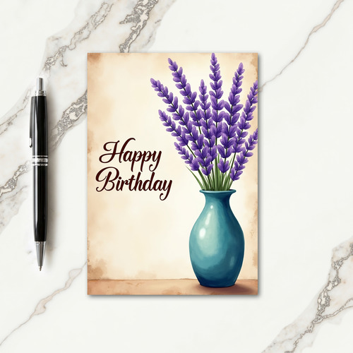 Lavender Birthday Bloom Card