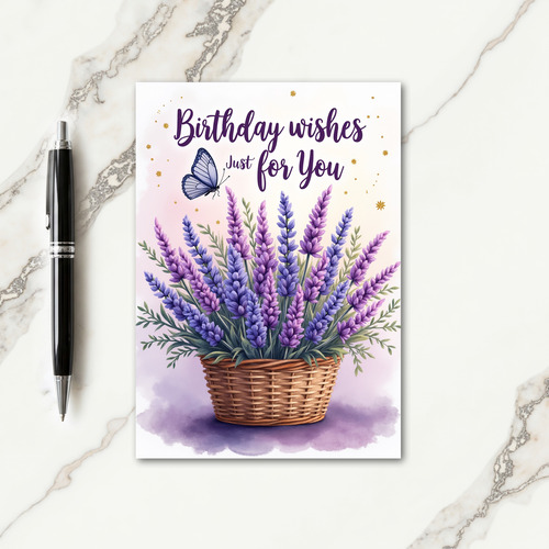 Lavender Birthday Bouquet Card