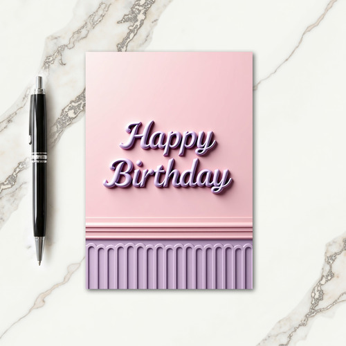 Lavender Birthday Lettering Card