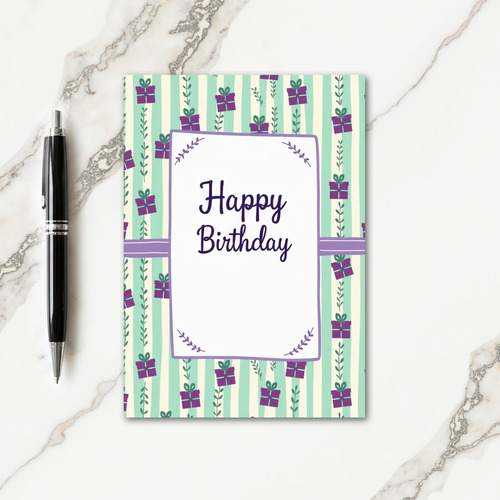 Lavender Birthday Message Card