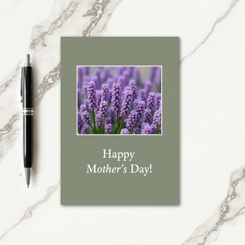 Lavender Blooms Photo Card