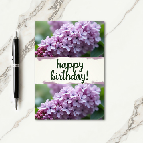Lavender Blossom Birthday Card