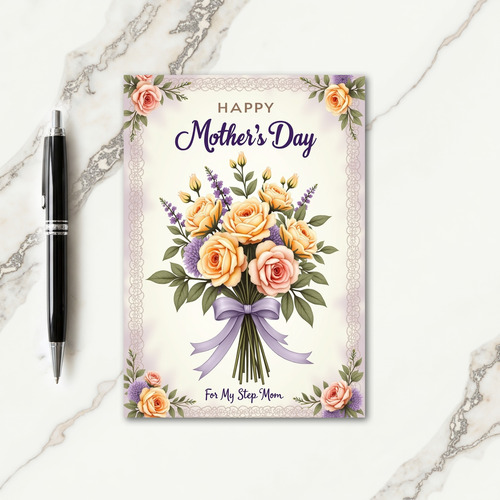 Lavender Bouquet Mothers Day Card