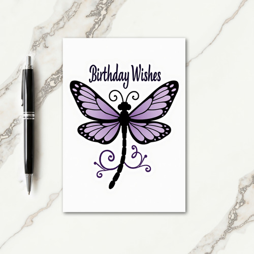 Lavender Butterfly Birthday Card