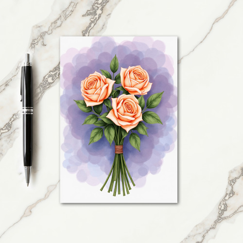 Lavender Cloud Flowers Card
