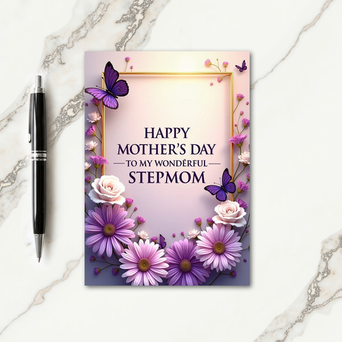 Lavender Daisies Mothers Day Card