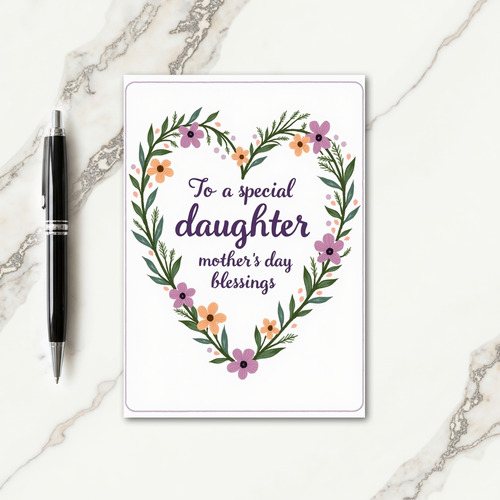 Lavender Daughter Mothers Day Card