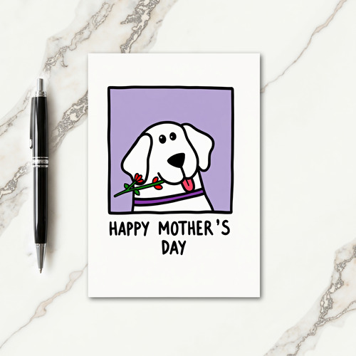 Lavender Dog Mothers Day Card