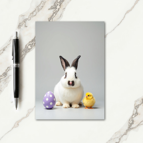 Lavender Dots Spring Scene Card