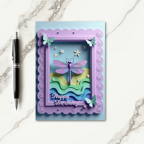 Lavender Floral Birthday Card