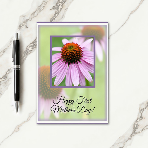 Lavender Floral First Mother Card